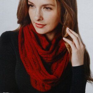 *NIB Celeste Wool & Cashmere Blend Burgundy Infinity Scarf